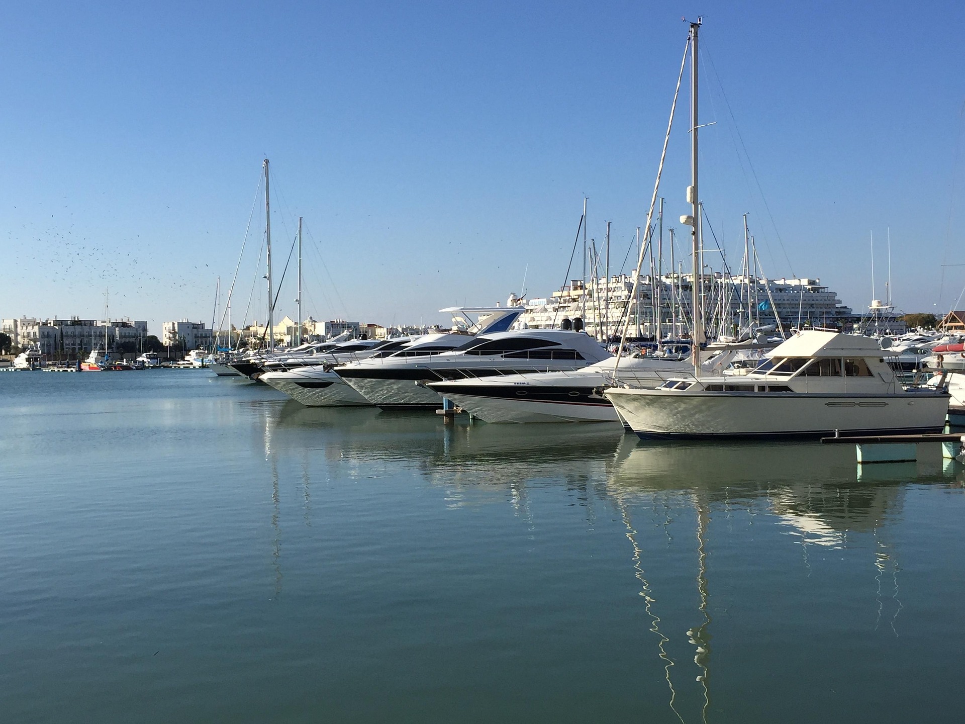 Vilamoura Marina with luxury yachts, stylish waterfront and Atlantic views